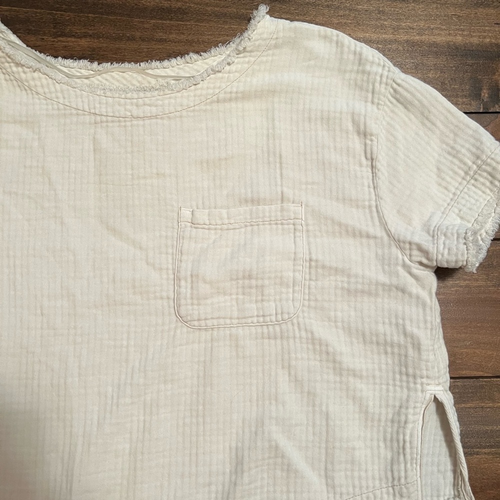 Free People We The Free Waffle Double Gauze Shirt